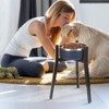 Adjustable Dog Bowl Holder, Width Adjustable 7-10.7 Inch, Height 9.8-13.4