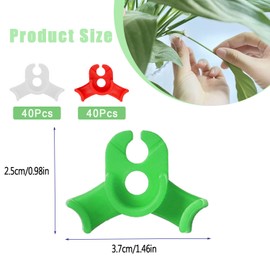 40 Pcs Plant Training Clips, Low Stress Training Clips,90 Degrees Plant Trainer Bud Plant Bender Plant Training Clips Bud Bender for Plant Gardening (Green)