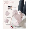 Cute Pilates Grip Socks (CA/US, Alpha, One Size, Regular, Regular,