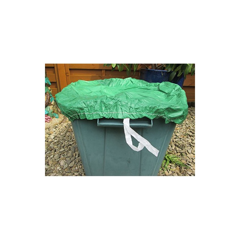 Recycling Bin Cover, Pack of 3, Green, Waterproof Protection for