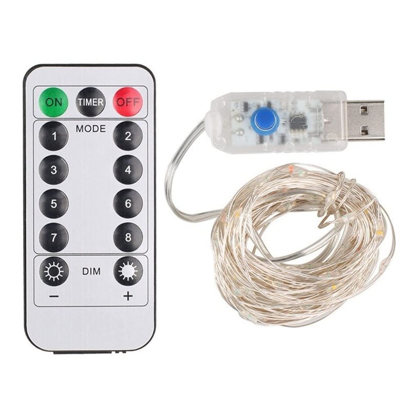 Fantasee Copper Wire String Lights USB Powered LED Fairy Lights