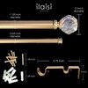 ILAISIHOME Double Curtain Rod Set:1-1/8 Inch Diameter Luxury Silver Curtain
