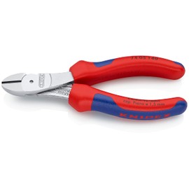 Knipex High Leverage Diagonal Cutter chrome-plated, with multi-component grips 140 mm 74 05 140