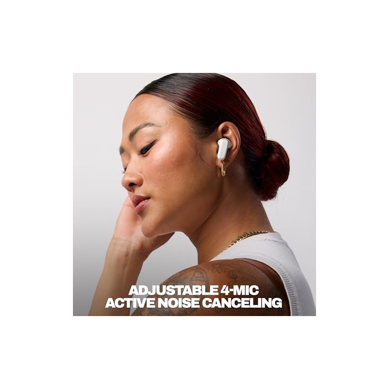 Skullcandy Rail ANC Active Noise Cancelling Wireless Earbuds - Bone/Orange