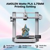 AMOLEN PLA Matte 3D Printer Filament,Triple Color Red Yellow Blue