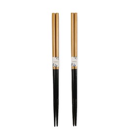 118 Couple Chopsticks Dishwasher, Gold, Gold Wedding Celebration Design, Paulownia Box, Wrapping, Gift for Parents