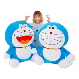 Jextech Peluche Doraemon Grande Jumbo Kawai 100cm Gato Sonriente
