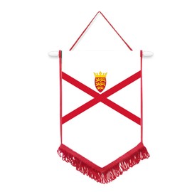 Jersey Car / Wall Pennant With Red Border Great Souvenir