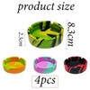 4 Pcs Portable Ashtray Set, Ash Trays Outdoors Washable Round