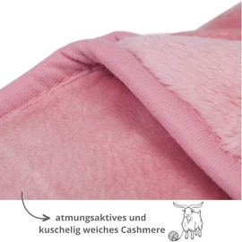 liebling Cuddly Blanket Kids Cashmere Feeling Children's Blanket 100 x 150 cm, Dusky Pink, Premium Sofa Blanket, Thick Warm Blanket, 500 g/m²