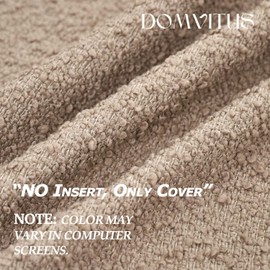 DOMVITUS Boucle Pillow Covers 18x18, Pillow Covers Decorative Couch Pillows for Living Room, Throw Pillow Covers for Bedroom Chair Sofa Accent Couch Pillows Soft Cushion Case, 1PC, Oatmeal