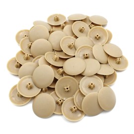 Snap-On Two Piece Bifix Cover Caps to Use with Phillips Ph2 & Pozidrive Pz2 Pozi Screws - Pack of 50 Biffix Covers : Beige