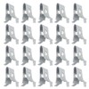 HugeDE 20 Pcs Adjustable Aluminum Shelf Bracket Clips Pilaster Shelf