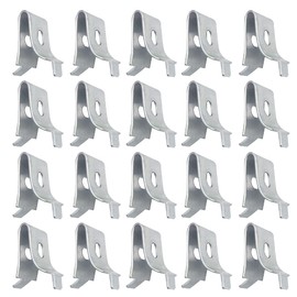 HugeDE 20 Pcs Adjustable Aluminum Shelf Bracket Clips Pilaster Shelf Support Clip Pilaster Brackets Clips