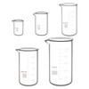 stonylab High Form Beaker Set, 5 Piece Glass Beakers with