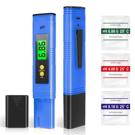 Digital pH Meter, PH Meter for Water Hydroponics Digital PH Tester Pen 0.01 High Accuracy Pocket Size with 0-14 PH Measurement Range for Household Drinking, Pool and Aquarium