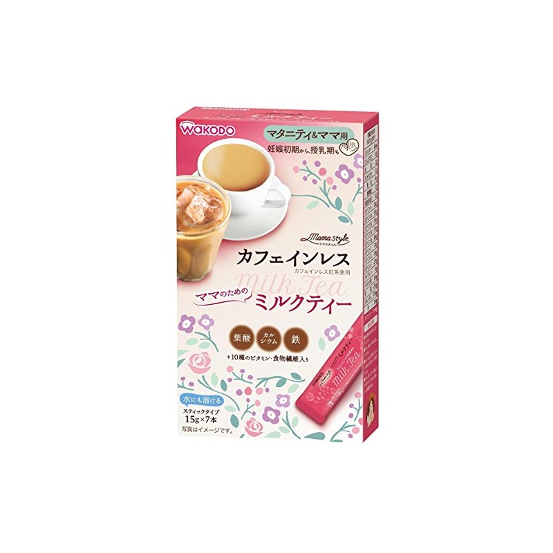 Wakodo mom style milk tea 105g (15gX7 pieces)