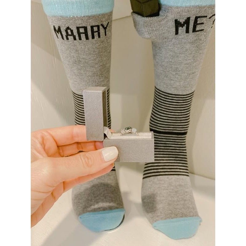 Box Sock Ring Slim Thin Engagement Gray Ring Box for