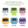 6 Pack Multi-Function Electronic Timer - Kitchen Timer,Magnetic Digital Timers,Big
