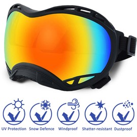 Dog Sunglasses,Doggles Anti-UV Protection,Pet Sunglasses with Adjustable Strap,Suitable for Motorcycle Car Driving Bike Riding Hiking Swimming Wind Dust Fog Dog Eye Protection