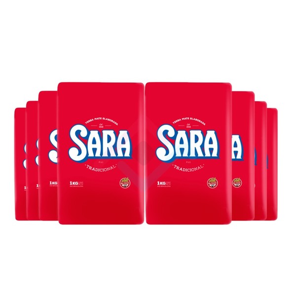 Sara Yerba Mate Roja from Uruguay, 1 kg / 2.2 lb (pack of 8)