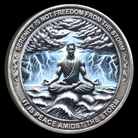 Serenity Prayer Sobriety Chip - A Symbol of Inner Peace and Strength - AA Medallion Recovery Gift with Coin Capsule