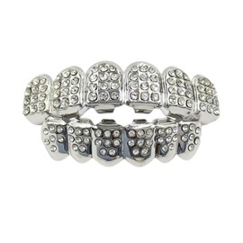 Exceart Hip Hop Teeth Grills Diamond Grill Punk Mens Dental Grills Teeth Fangs for Teeth Mouth