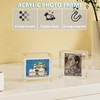 Mini Clear Picture Frame 2x2, Magnetic Acrylic Frame Double Sided