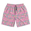 CVFGHJOKC Pineapple Palm Tree Pink Mens Swim Trunks Quick Dry