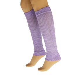 AWS/American Made Cotton Leg Warmers for Women Knitted Retro Style Soft and Stretchy (Lilac)
