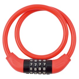 Gorin Wire Lock G224W-600-R Dial Lock (0.4 x 23.6 inches (10 x 600 mm), Red