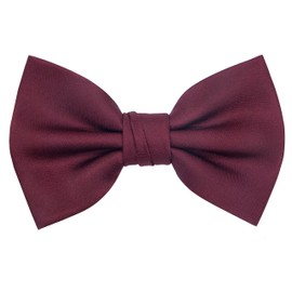 OCIA - Pajarita de moño para hombre, preatada, ajustable, formal, para bodas, fiestas, Rojo vino, Talla única