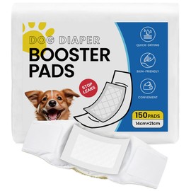 Furcato Disposable Dog Diaper Liners Booster Pads for Male & Female Dogs - 150ct | Diaper Inserts fit Most Washable Dog Wraps and Belly Bands,Long