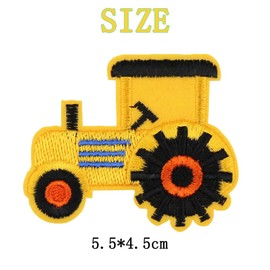 MEZHEN Tractor Iron-On Patch Children's Tractor Embroidered Iron-On Patch for Clothing Applique Patches DIY T-Shirt Jeans
