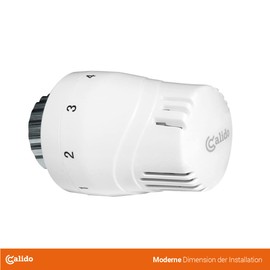 Calido Angle Thermostat Set Thermostat Head with M 30 x 1.5 Thread Inlet Angle 1/2 Inch with Presets and O-Ring Return Valve, Automatic Temperature Controller