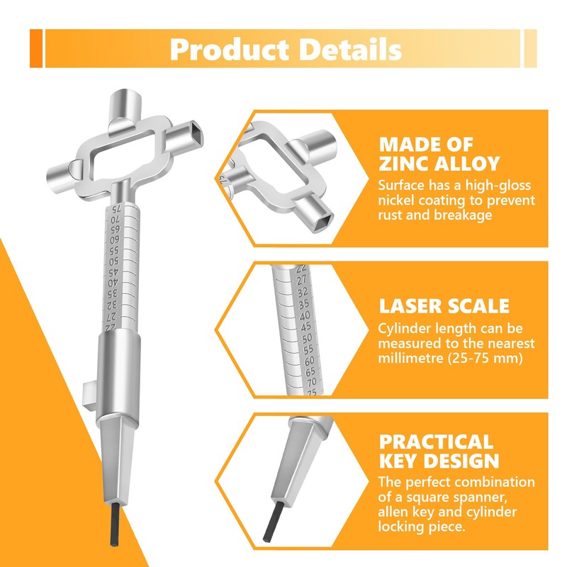 Universal Construction Key Professional Set with Architect Key & Construction