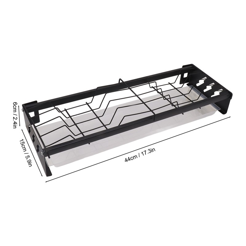 Kitchen Wall Mounted Tableware Holder Drain No Punching Drainage Flatware