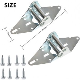 2 Packs Garage Door Hinges #2, Heavy Duty 14 Gauge Steel, Suitable for Residential/Light Commercial Garage Door Replacement