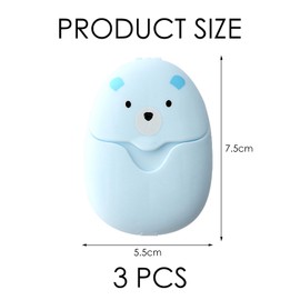 TVSVKWE 3 Boxes Of Bear Soap Slices, Portable Soap Slices, Travel Supplies, Hand Washing Soap Slices, Personal Care Products.