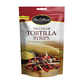 Mrs. Cubbison's Tri- Color Tortilla Strips | 4 Ounce, Pack of 9 | Low Carb | Crunchy Snack and Salad Topper