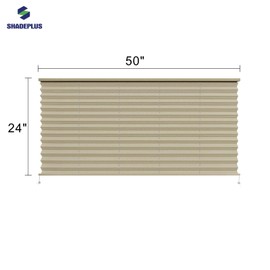 SHADEPLUS RV Blinds,RV Pleated Shades,RV Window Shades,Camper Blinds,RV Window Blinds for RV Camper Travel Trailers Motorhome's Window 50" W x 24" L Cappuccino
