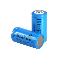 Ultrafire 2pcs 16340 Battery 3.7V Ultrafire 1800mAh Rechargeable Batteries Cell