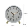 Table Clock Non-Ticking, Small Kids Alarm Clock Battery Operated Desk