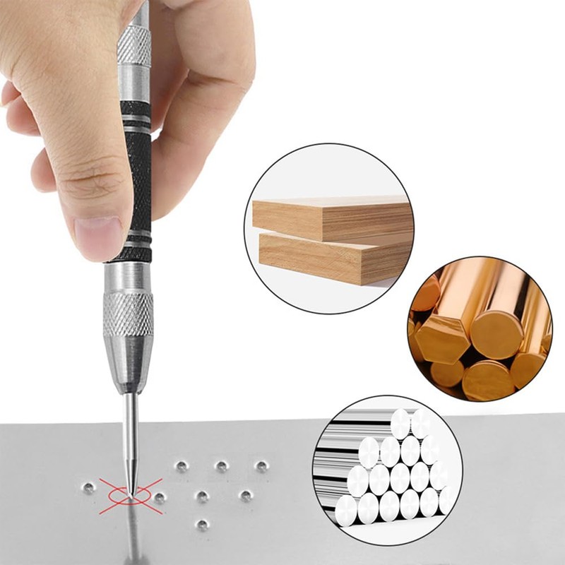 YINKE Automatic Center Punch Tool with Spring Cap Hand Tool