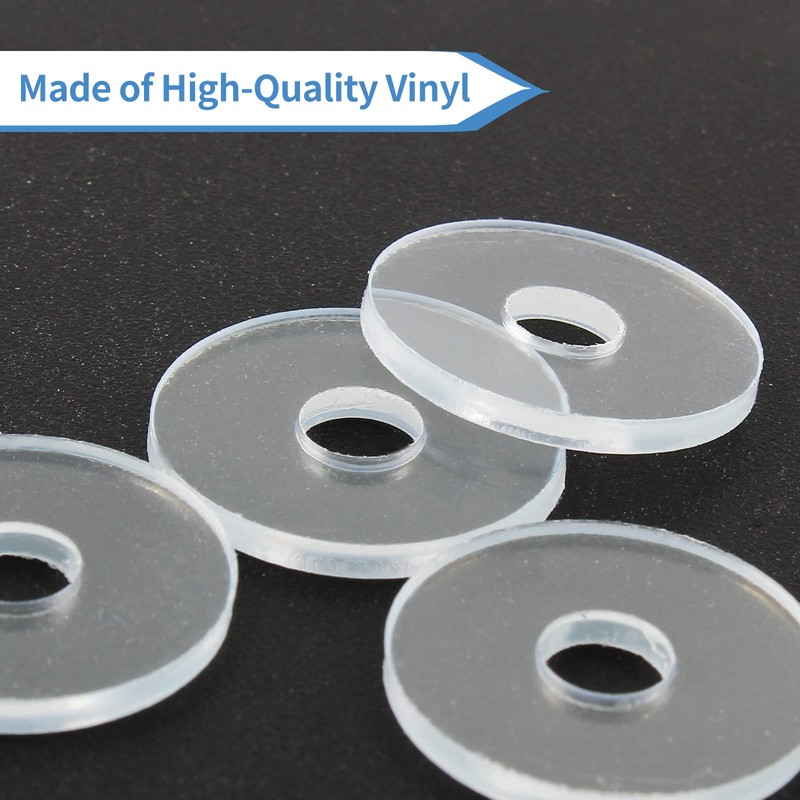 Qjaiune 10 Pack 3/4 Inch Clear Washers for Shower Door