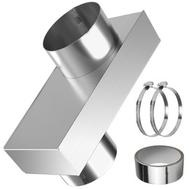 Adjustable 0-5'' Dryer Vent Periscope Kit for Dryer, 84049 Telescoping Vent Dryer Vent Connector Duct Hose for Tight Space with 2 Clamps and Aluminum Foil Tape