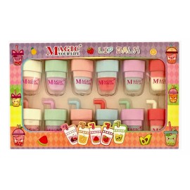 Magic Your Life Set De 12 Bálsamos Labial Hidratante Paleta Olor A Frutas