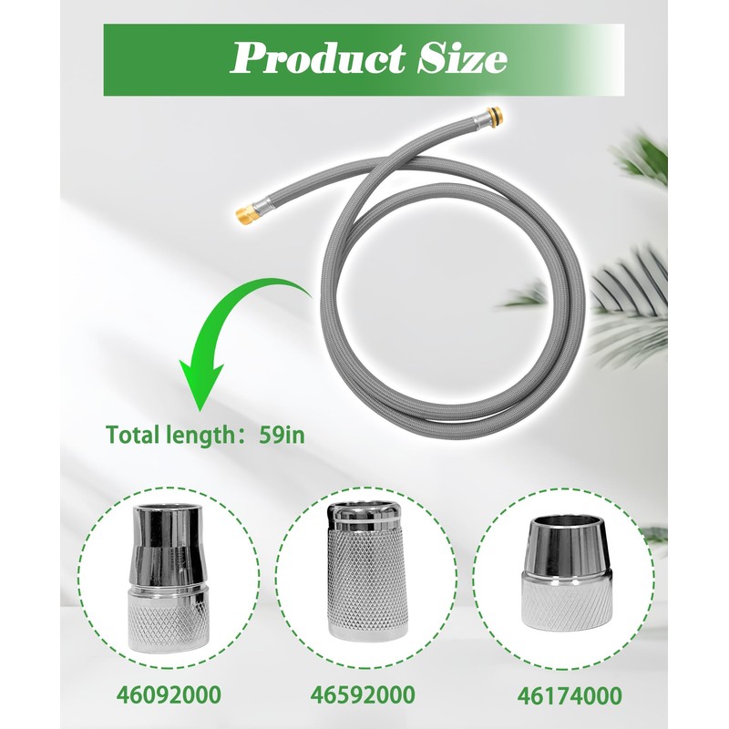 Kitchen Faucet Hose Replacement Kit Fits for Grohe 48293000 Pull-Out
