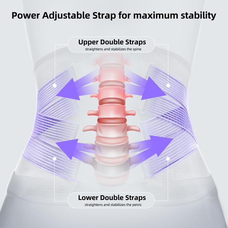 FREETOO Back Brace for Lower Back Pain Women with Bionic
