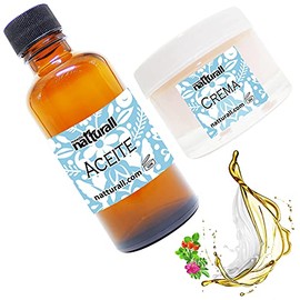 Rosa Mosqueta Aceite y Crema para Cicatrices Antiarrugas Antioxidantes Paquete 60 ml y 50 g